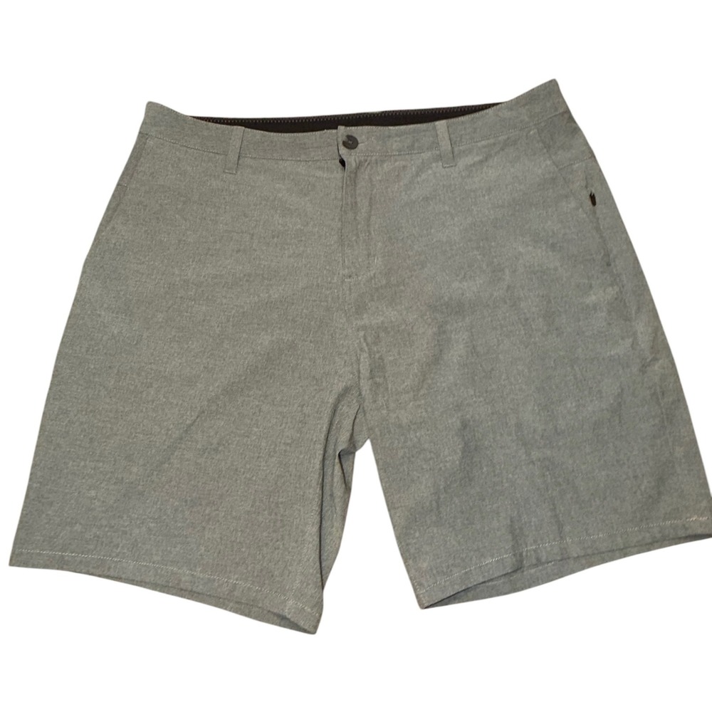 Vuori Aim Shorts Men's Size 38 Concrete Gray Stretch Pockets Golf Lightweight